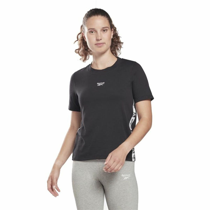 Tricou cu Mânecă Scurtă Femei Reebok Tape Pack Negru