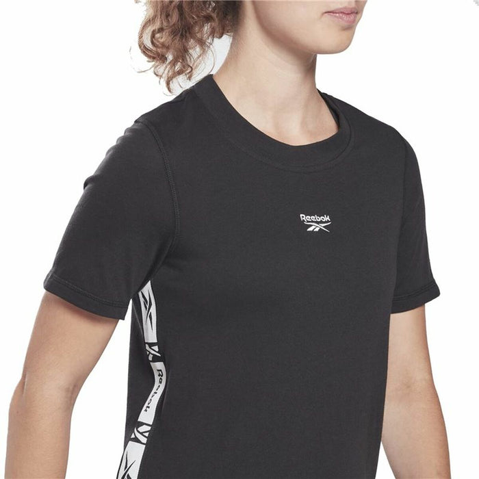 Tricou cu Mânecă Scurtă Femei Reebok Tape Pack Negru