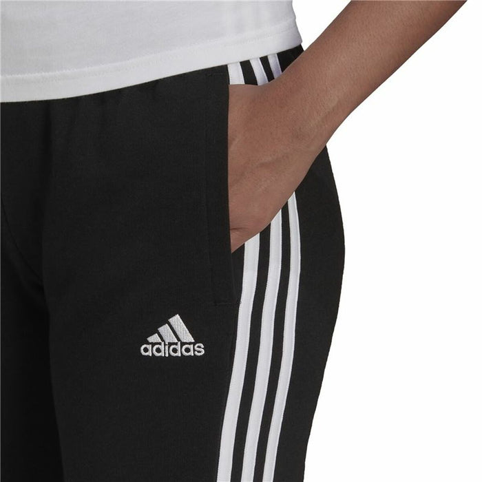 Pantaloni lungi de sport Adidas Essentials Studio Lounge Cuffed 3 Stripes Femeie Negru