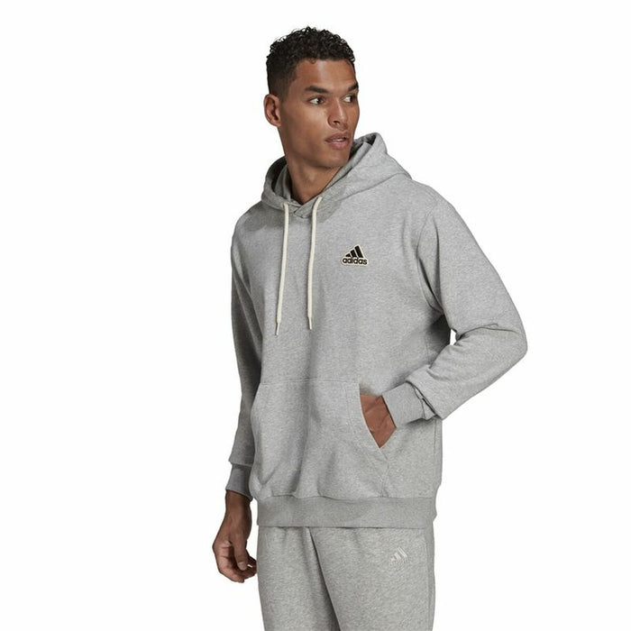 Hanorac cu Glugă Bărbați Adidas Essentials Feelcomfy Gri