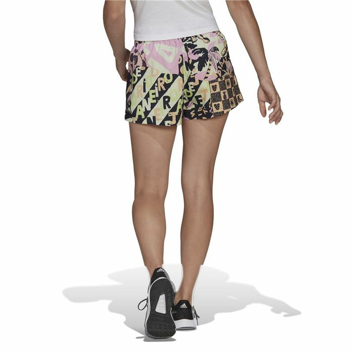 Pantaloni Scurți Sport pentru Damă Adidas Farm Multicolor Negru