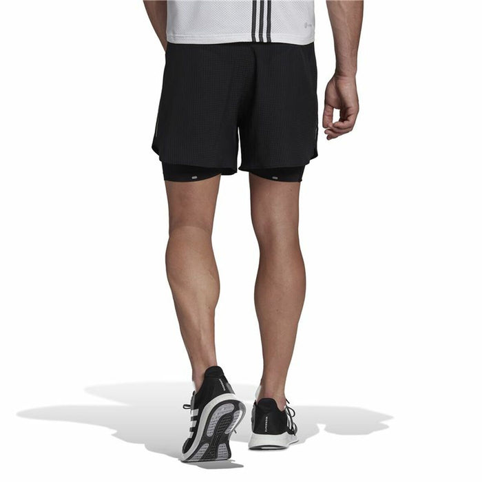 Pantaloni Scurți Sport pentru Bărbați Adidas Two-in-One Negru