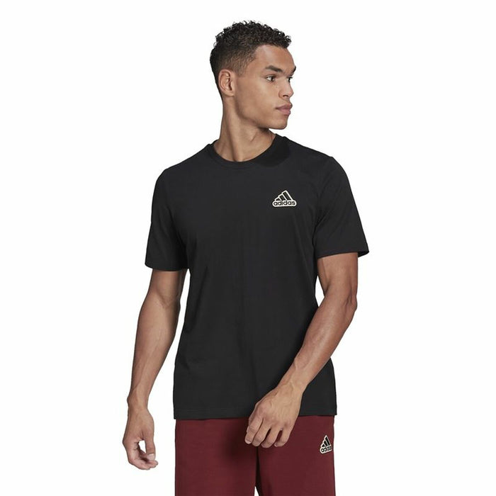Tricou cu Mânecă Scurtă Bărbați Adidas Essentials Feel Comfy Negru