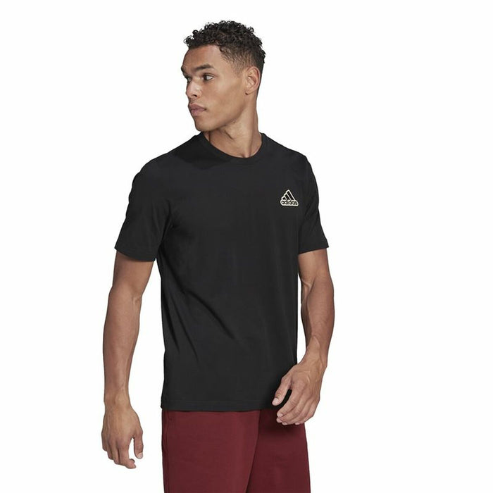 Tricou cu Mânecă Scurtă Bărbați Adidas Essentials Feel Comfy Negru