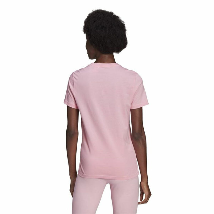 Tricou cu Mânecă Scurtă Femei Adidas Loungewear Essentials Slim Logo Roz