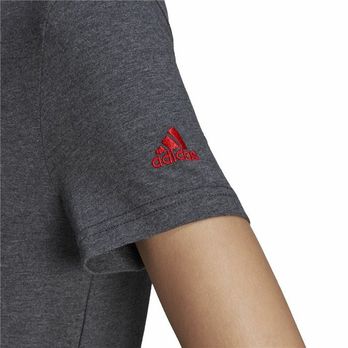 Tricou cu Mânecă Scurtă Femei Adidas Loungewear Essentials Logo Gri închis