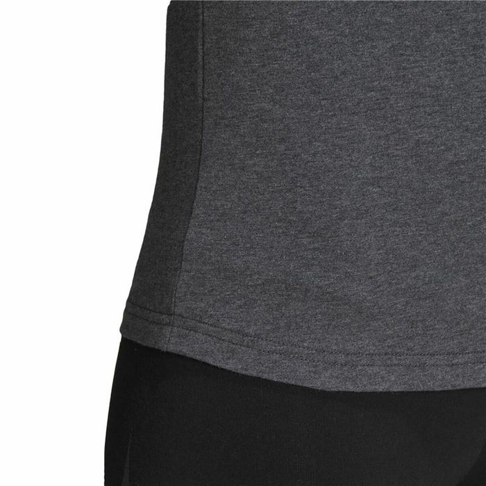 Tricou cu Mânecă Scurtă Femei Adidas Loungewear Essentials Logo Gri închis
