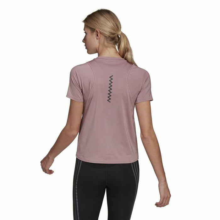 Tricou cu Mânecă Scurtă Femei Adidas Run Fast Roz