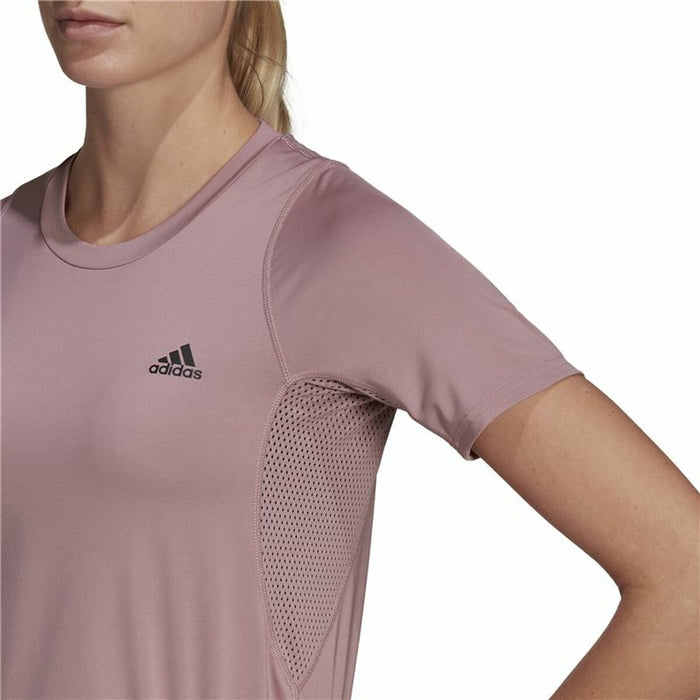 Tricou cu Mânecă Scurtă Femei Adidas Run Fast Roz