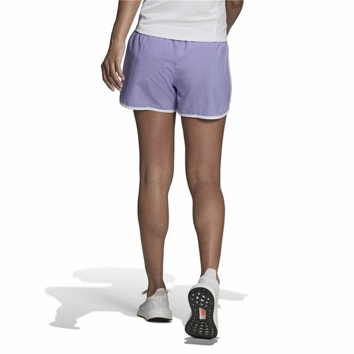Pantaloni Scurți Sport pentru Damă Adidas Marathon 20 Liliachiu Albastru
