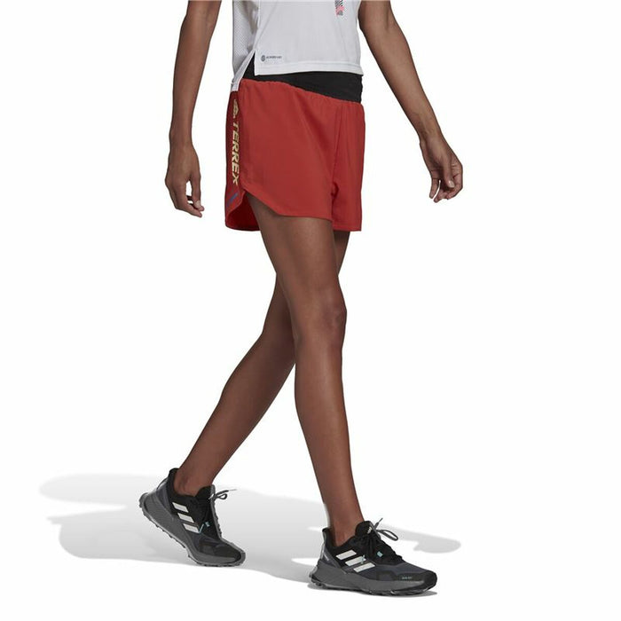Pantaloni Scurți Sport pentru Damă Adidas Terrex Agravic Maro