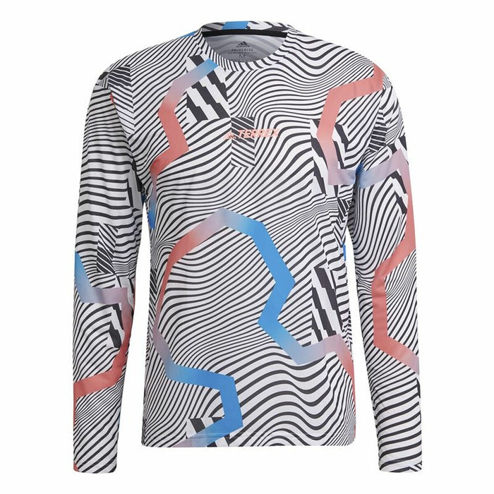 Tricou cu Mânecă Lungă Bărbați Adidas Terrex Primeblue Trail Alb