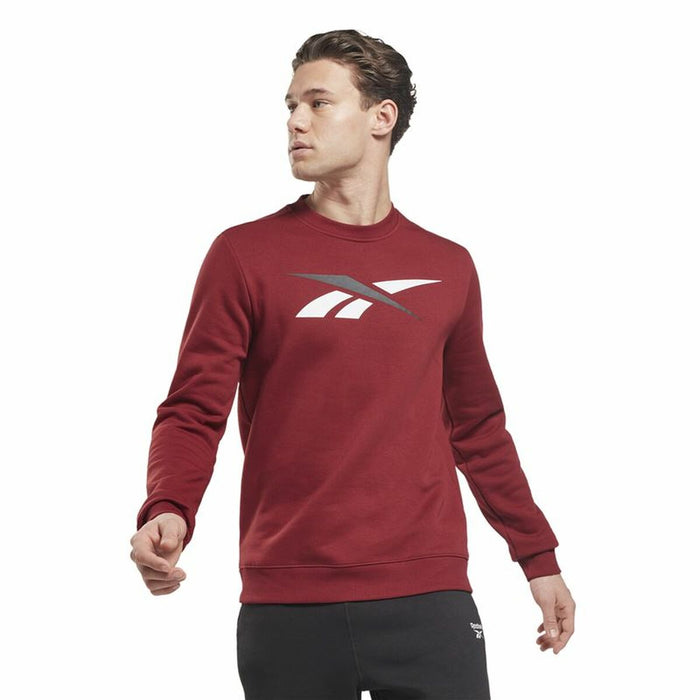 Hanorac fără Glugă Bărbați Reebok Vector Crew Castaniu Maro