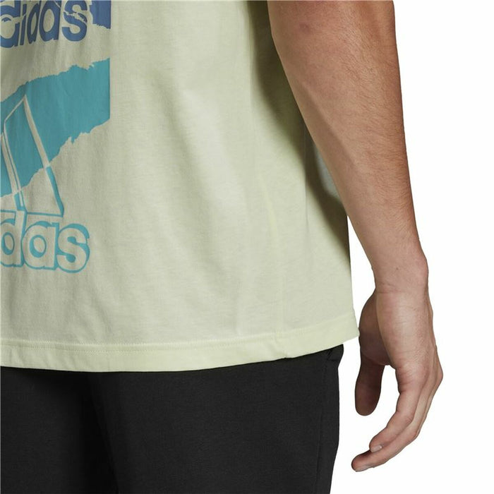 Tricou cu Mânecă Scurtă Bărbați Adidas Essentials Brandlove Galben