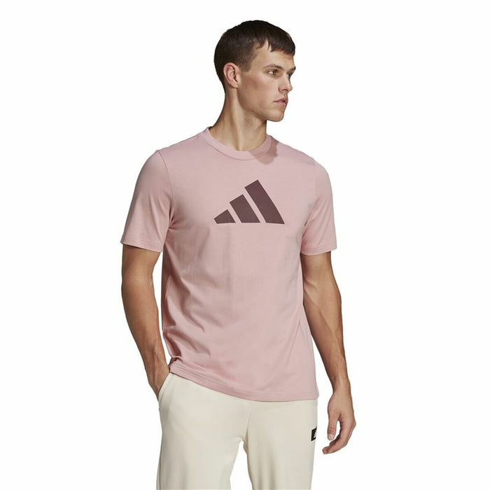 Tricou cu Mânecă Scurtă Bărbați Adidas Future Icons Roz deschis