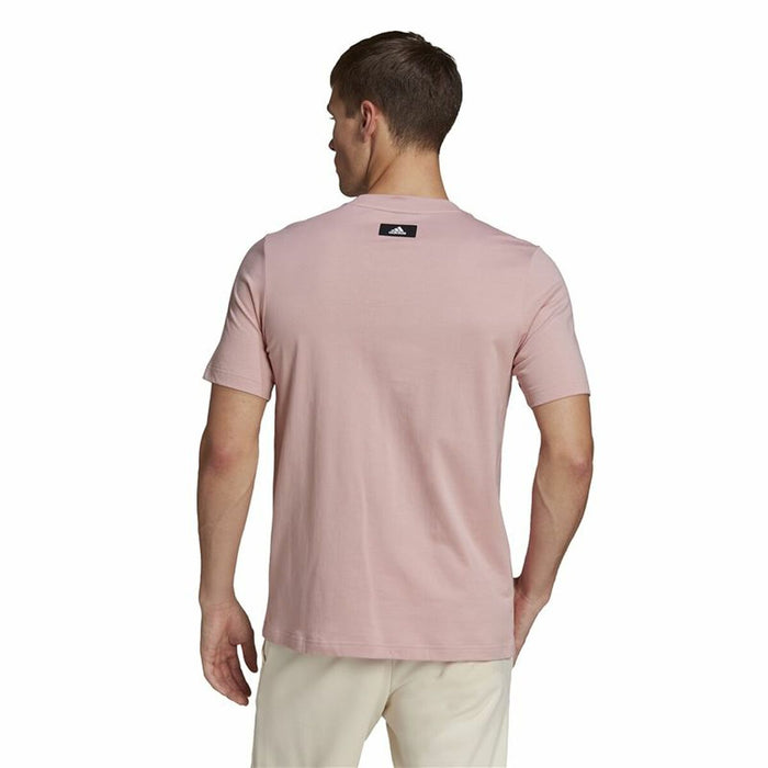Tricou cu Mânecă Scurtă Bărbați Adidas Future Icons Roz deschis