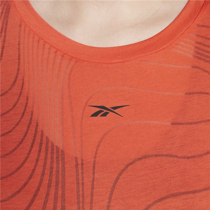 Tricou cu Mânecă Scurtă Femei Reebok Burnout Portocaliu