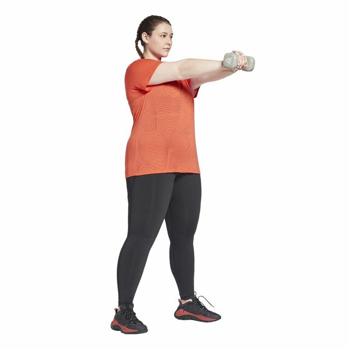 Tricou cu Mânecă Scurtă Femei Reebok Burnout Portocaliu