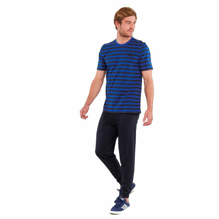 Tricou cu Mânecă Scurtă Bărbați Adidas Stripty SJ Albastru