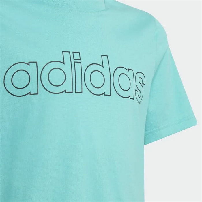 Tricou cu Mânecă Scurtă pentru Copii Adidas Essentials  Acvamarin