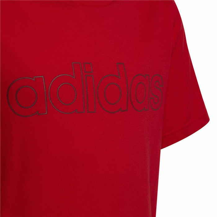Tricou cu Mânecă Scurtă Copii Adidas Essentials Roșu