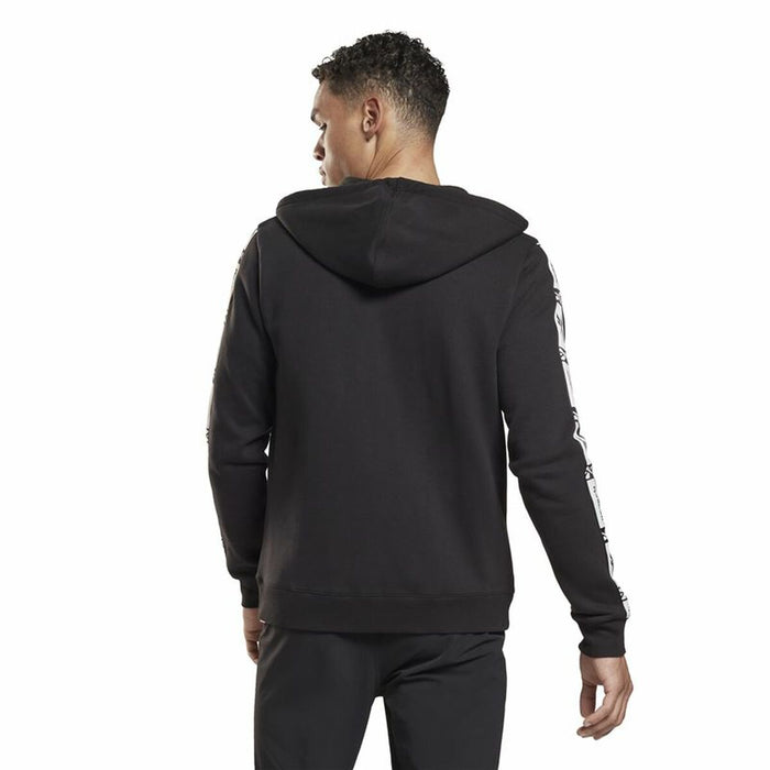 Jachetă Sport de Bărbați Reebok Identity Tape FZ Negru