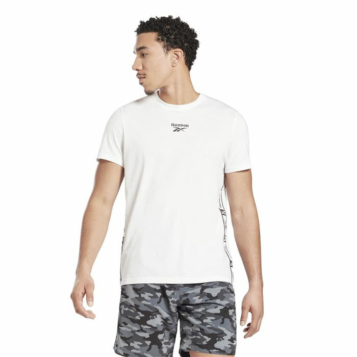 Tricou cu Mânecă Scurtă Bărbați Reebok Tape Alb