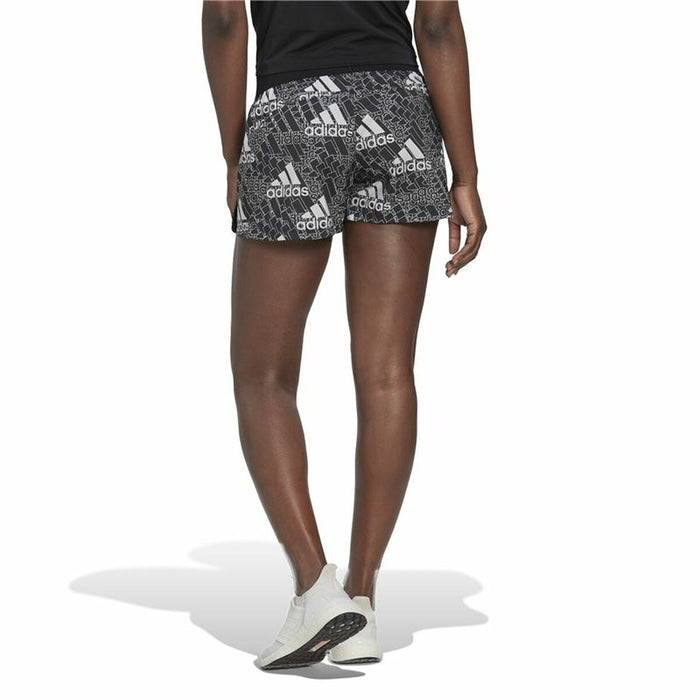 Pantaloni Scurți Sport pentru Damă Adidas Logo Graphic Pacer Negru