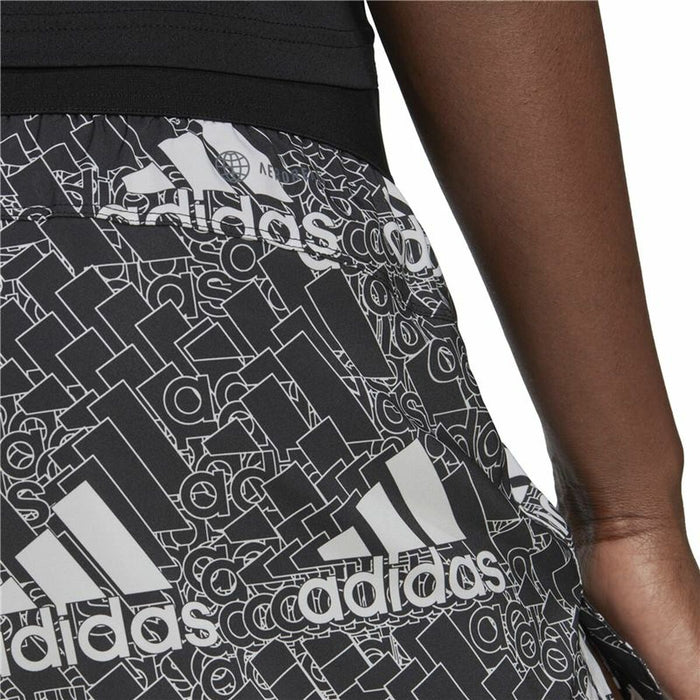 Pantaloni Scurți Sport pentru Damă Adidas Logo Graphic Pacer Negru