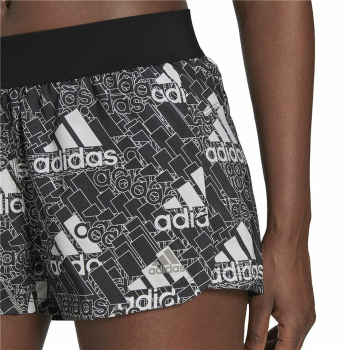 Pantaloni Scurți Sport pentru Damă Adidas Logo Graphic Pacer Negru