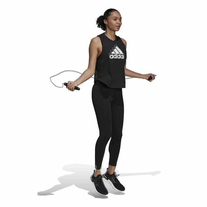 Tricou de Damă fără Mâneci Adidas Logo Graphic Racerback Negru