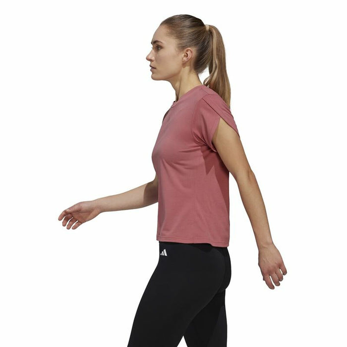 Tricou cu Mânecă Scurtă Femei Adidas trainning Floral  Roșu închis