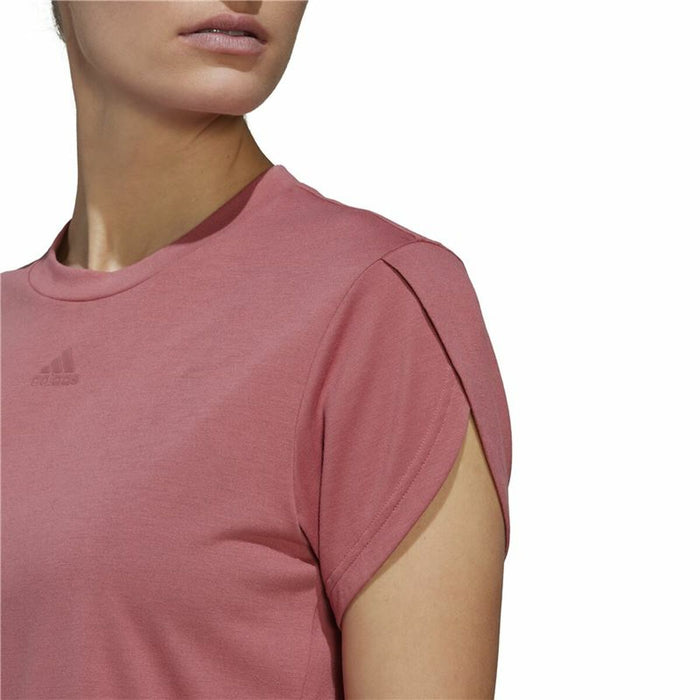 Tricou cu Mânecă Scurtă Femei Adidas trainning Floral  Roșu închis