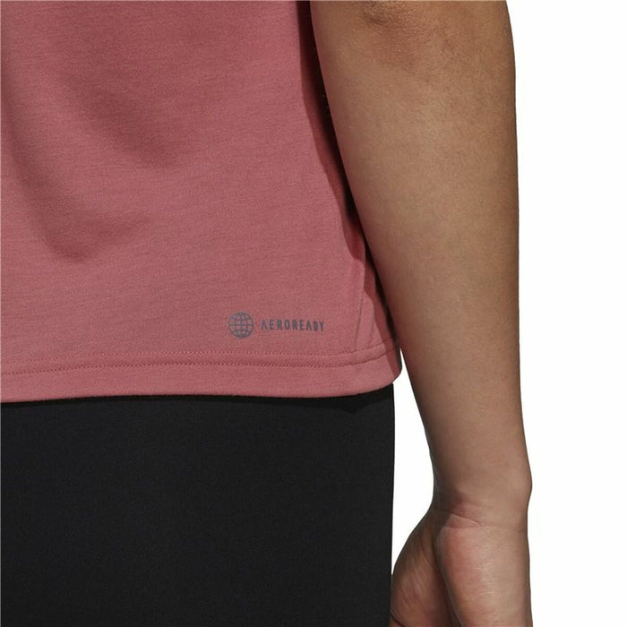Tricou cu Mânecă Scurtă Femei Adidas trainning Floral  Roșu închis