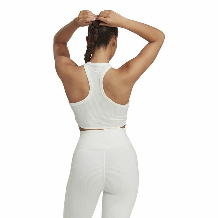 Sutien Sport Adidas Yoga Studio Alb