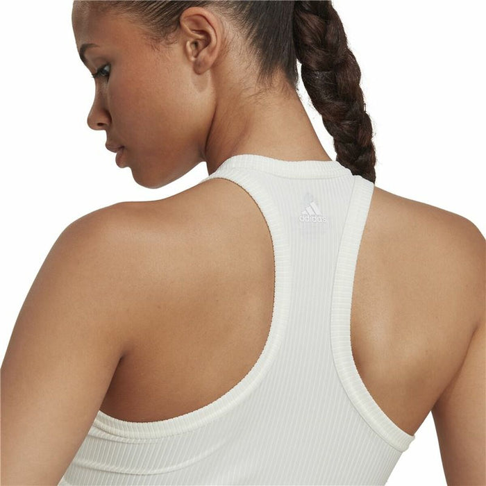 Sutien Sport Adidas Yoga Studio Alb