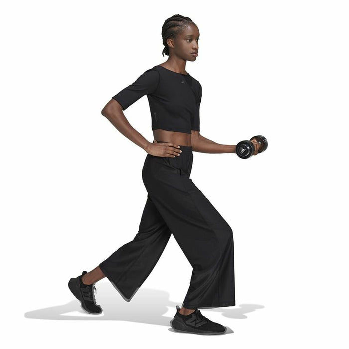 Pantaloni lungi de sport Adidas Stu 7/8 Femeie Negru
