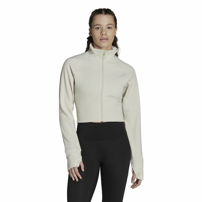 Jachetă Sport de Damă Adidas Aeroready Studio Bej