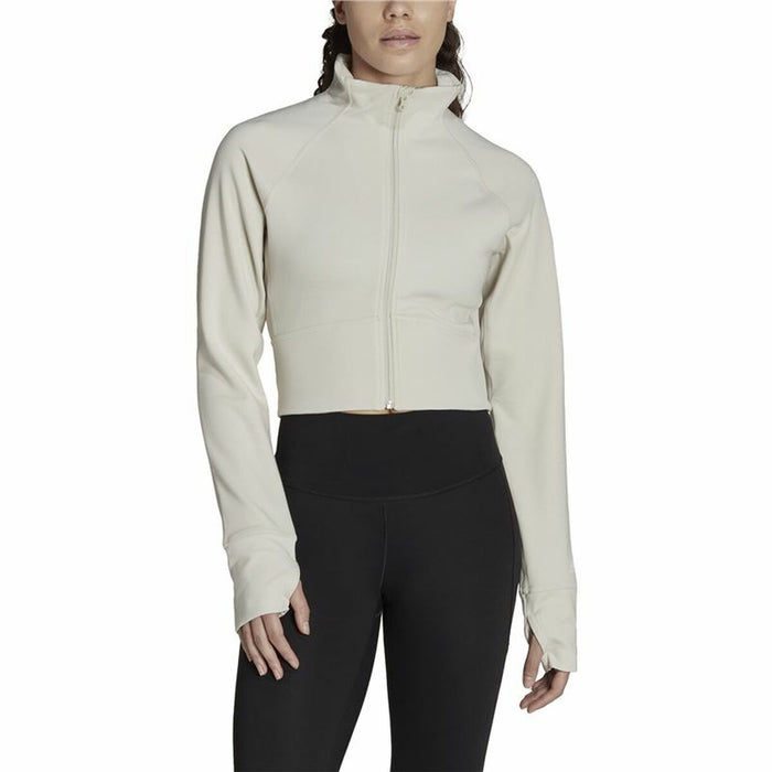 Jachetă Sport de Damă Adidas Aeroready Studio Bej