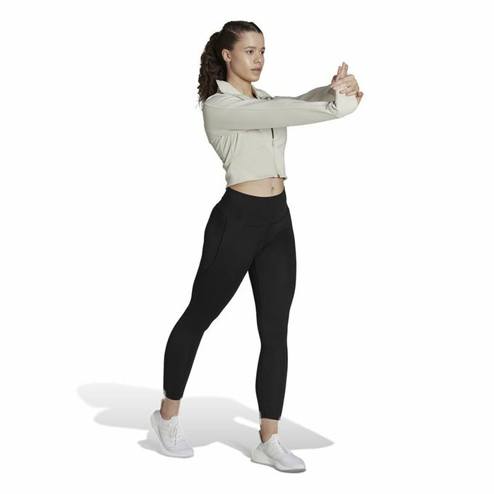 Jachetă Sport de Damă Adidas Aeroready Studio Bej
