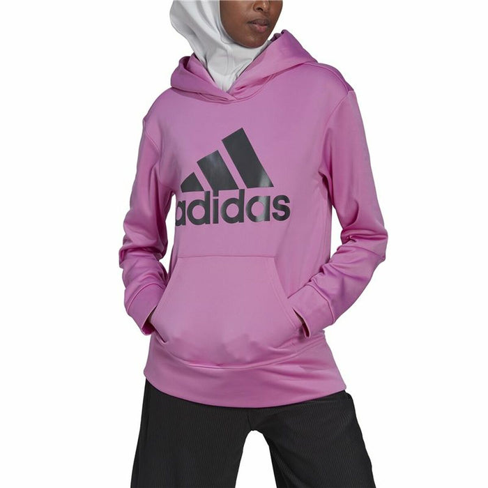 Hanorac cu Glugă Femei Adidas  Aeroready Big Logo  Fucsia