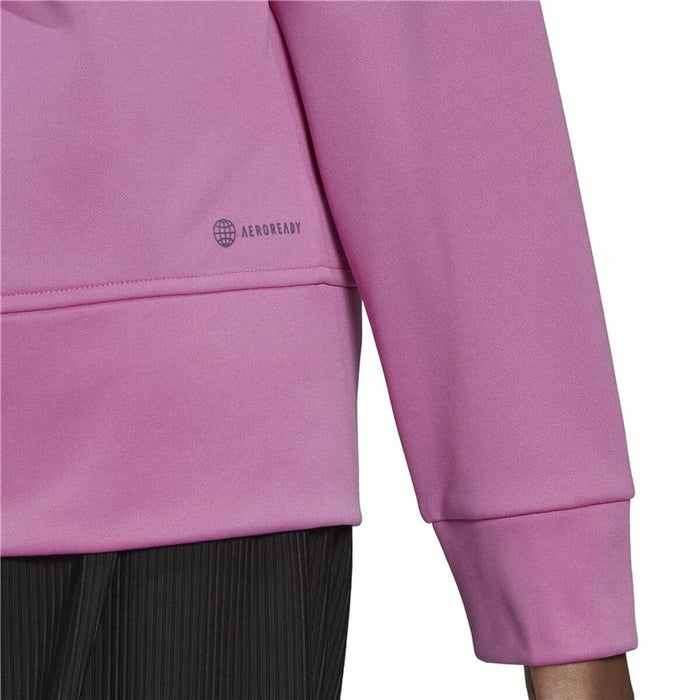 Hanorac cu Glugă Femei Adidas  Aeroready Big Logo  Fucsia