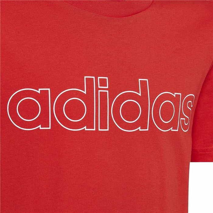 Tricou cu Mânecă Scurtă pentru Copii Adidas Essentials  Roșu