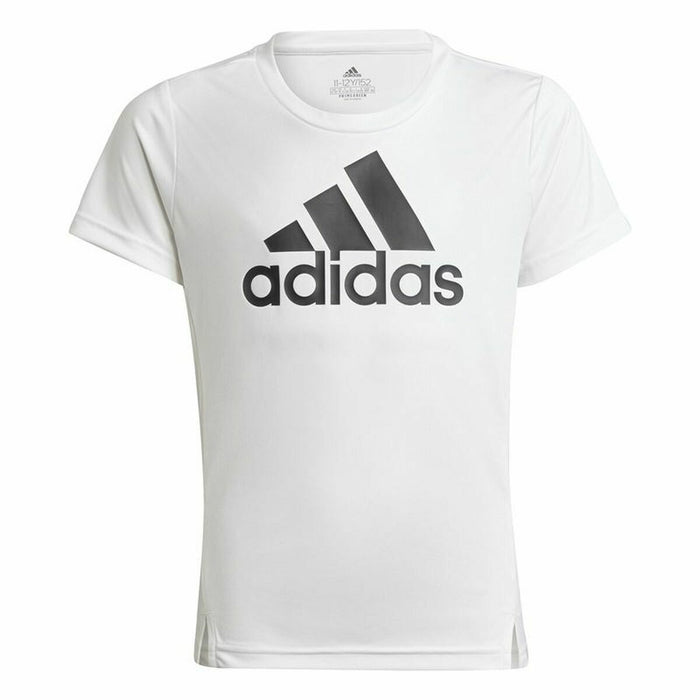 Tricou cu Mânecă Scurtă pentru Copii Adidas Designed To Move Alb