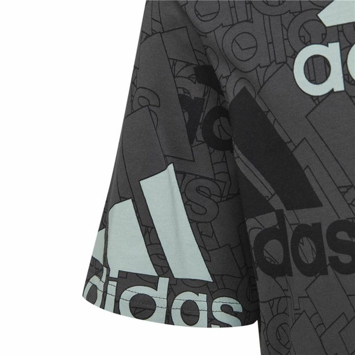 Tricou cu Mânecă Scurtă pentru Copii Adidas Brand Love  Negru