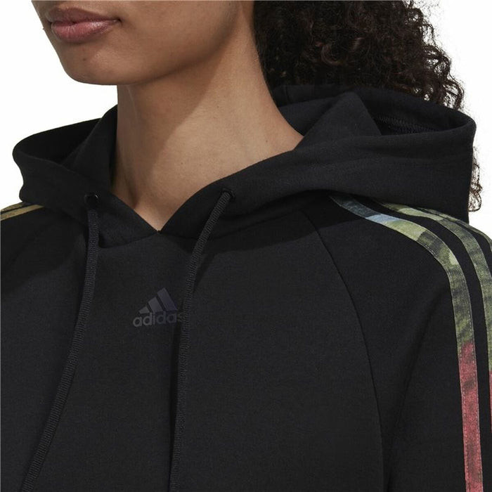 Hanorac cu Glugă Femei Adidas Allover Print Negru