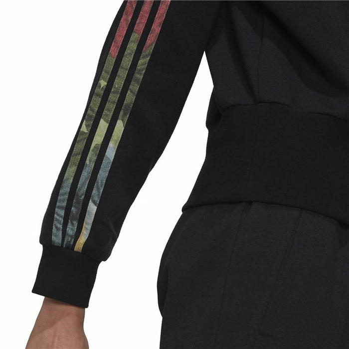 Hanorac cu Glugă Femei Adidas Allover Print Negru
