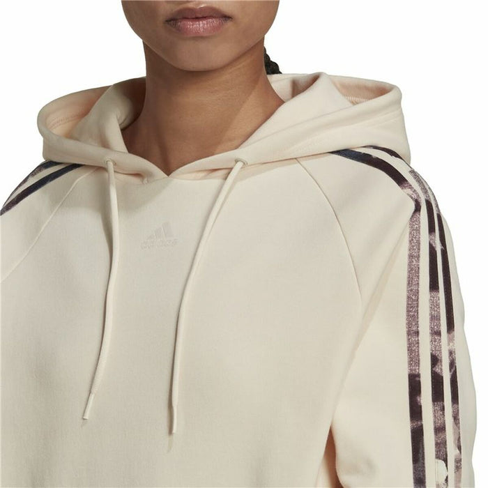 Hanorac cu Glugă Femei Adidas AllOver Print Bej