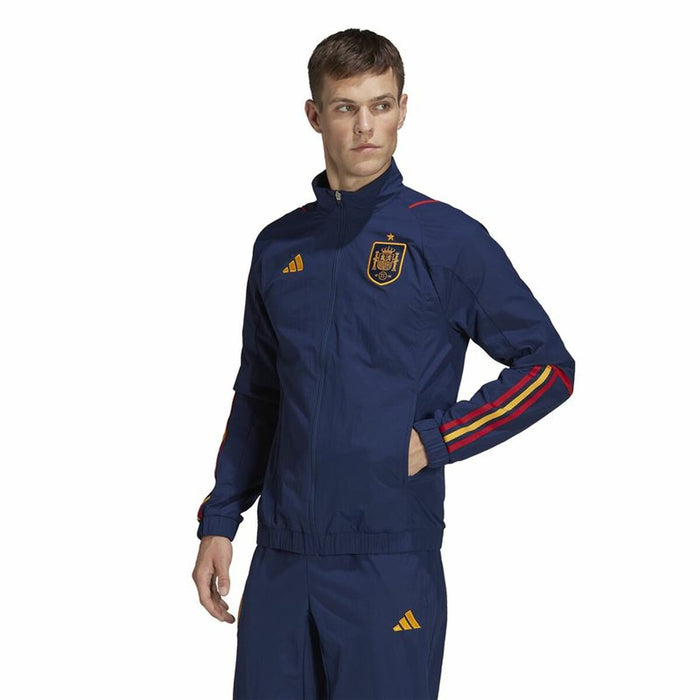Jachetă Sport de Bărbați Adidas España Albastru Albastru închis