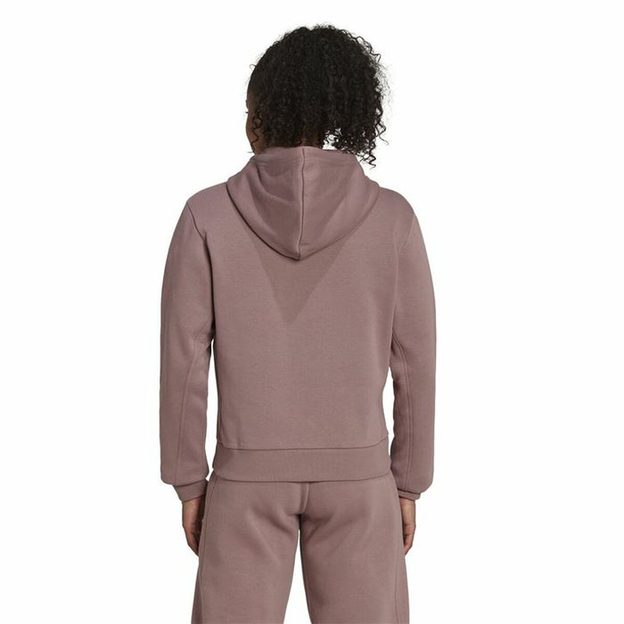 Hanorac cu Glugă și Fermoar Femei Adidas ALL SZN Fleece Cafea
